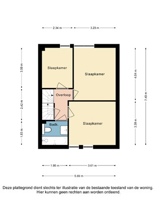 Plattegrond - Sleutelbloem 10, 6467 HR Kerkrade - Sleutelbloem 10 Kerkrade - Verdieping 2D.jpg